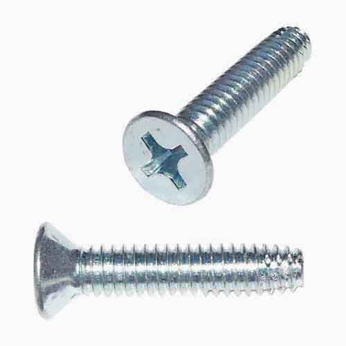 FPTC858 #8-32 x 5/8" Flat Head, Phillips, Thread Cutting Screw, Type-F, Zinc